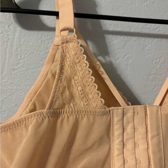 Pink beige lace lined bra, no underwire, parfait size 38h - Picture 12 of 16